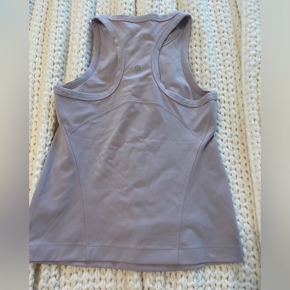 Lululemon Align waist length racer back tank top, faint lavender, 6, EUC